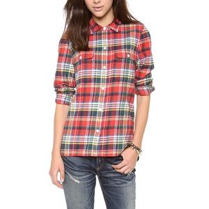 < Madewell> ex bf plaid flannel